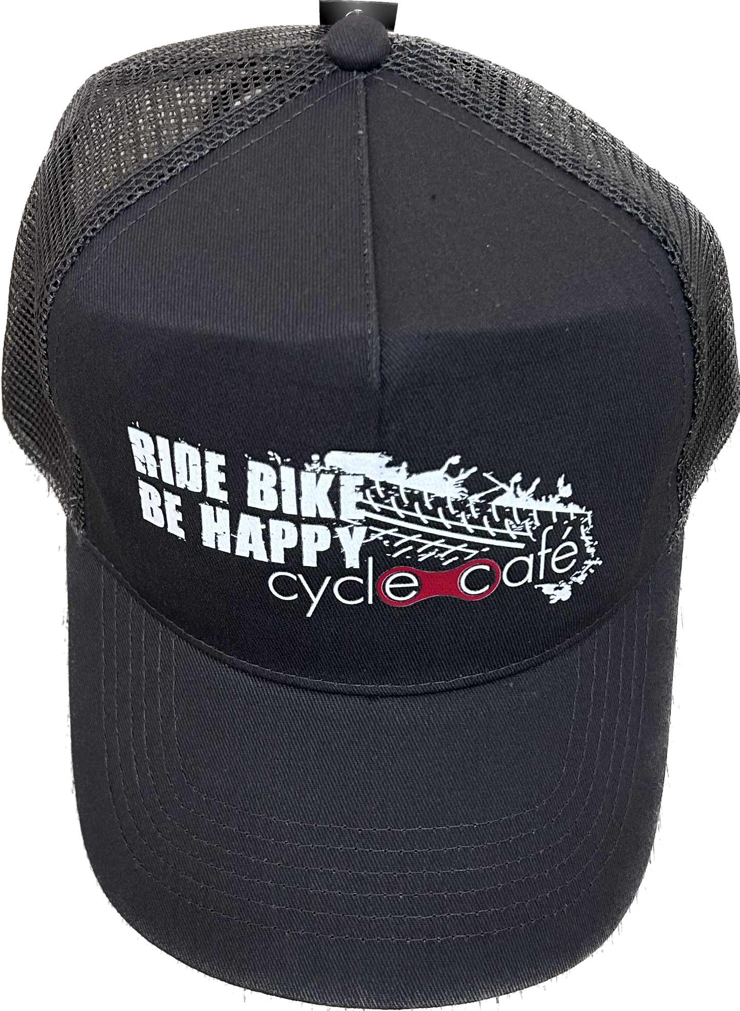 Cappellino Cycle Café tg. unica - RIDE BIKE BE HAPPY - LET’S RIDE